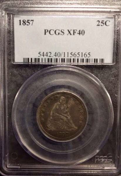 1857-Seated-Quarter.-PCGS.--Got-Today.-What-You-Think?