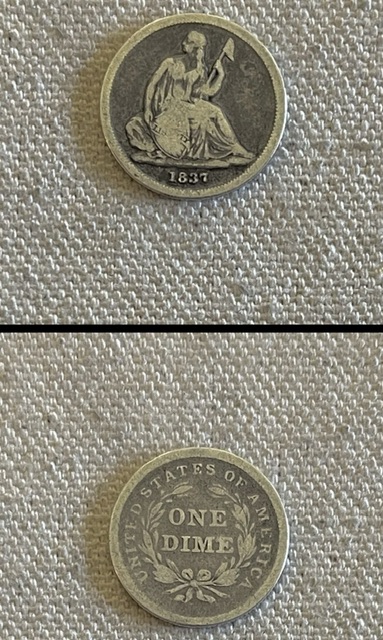 1837-No-Stars-Seated-Liberty-Dime.--Grade-Opinions.