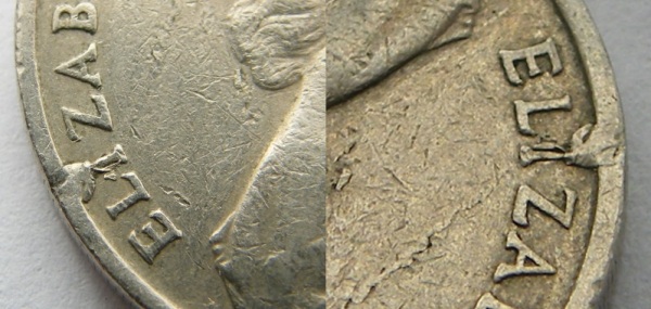 Posible-Lamination-Flaw-&-Grease-Filled-Die!!