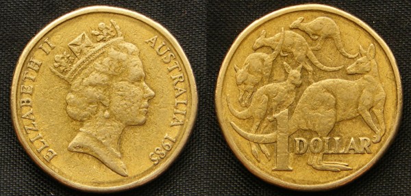 1985-$1--Licking-2nd-Roo-&-1984-Die-Crack-Filled-
