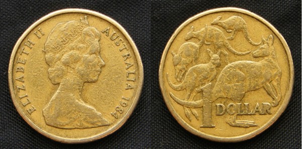 1985-$1--Licking-2nd-Roo-&-1984-Die-Crack-Filled-