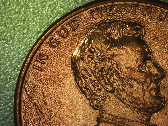 Uncirculated-1995-Lincoln-Penny---Texture-/-Drip?