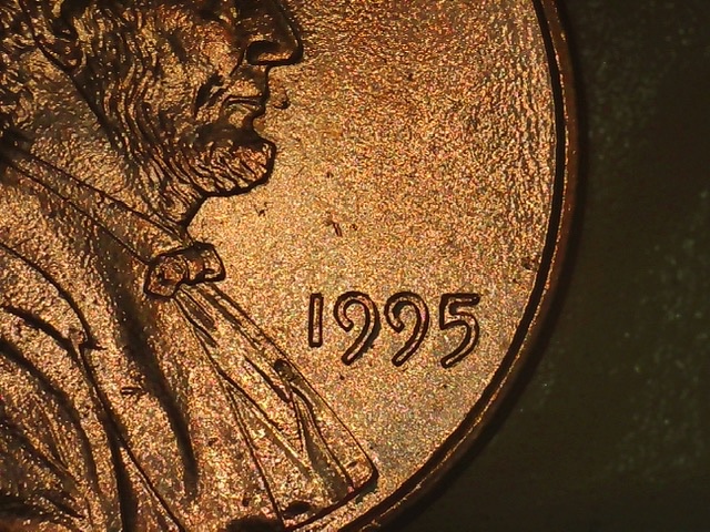 Uncirculated-1995-Lincoln-Penny---Texture-/-Drip?