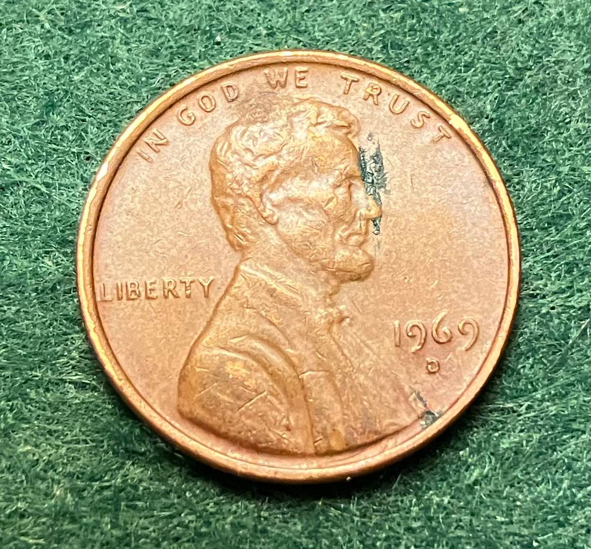 Unique-New-Orleans-1969-O-Lincoln-Cent-Found-In-Pocket-Change!