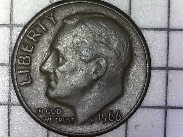 1966-Roosevelt-Dime-Weighing-2.18-Grams-And-Looks-All-Brown