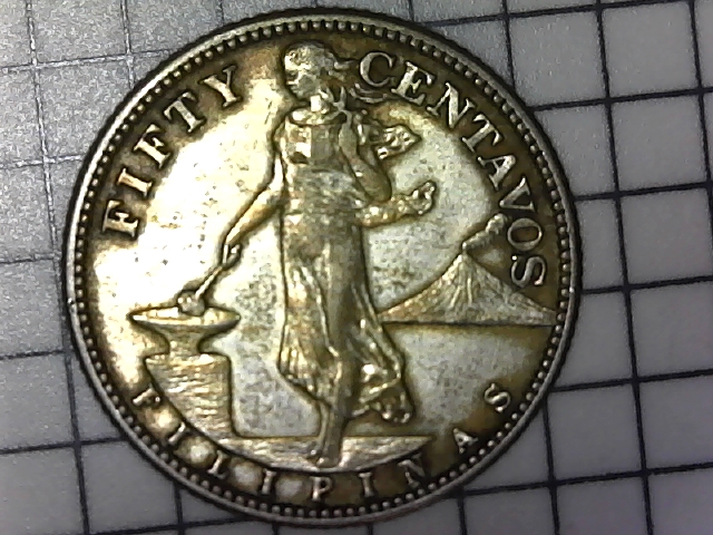 1920-Silver-Philippine-50-Centavo-Coin-Under-USA-No-Mint-Mark