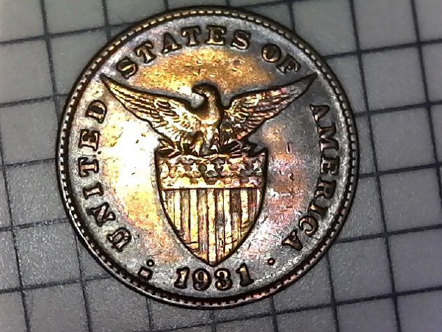 1931-M,-One-Centavo-Philippine-Coin-Under-US-For-Grading