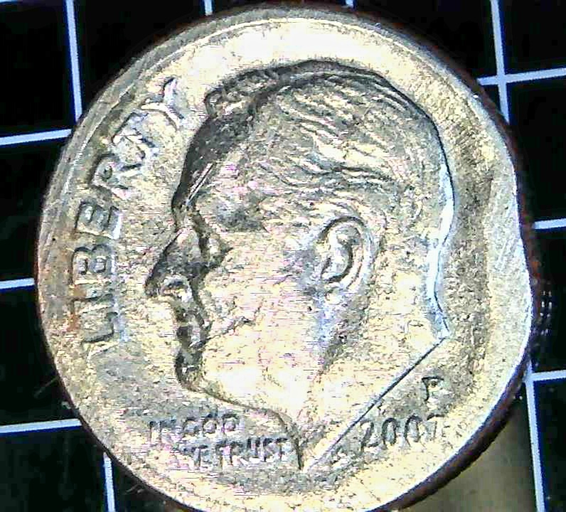 Broadstruck-2007-P-Dime-On-A-Clipped-Planchet