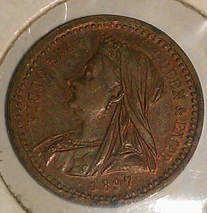 1897-Half-Farthing-|-Toy-Coin-/-Model