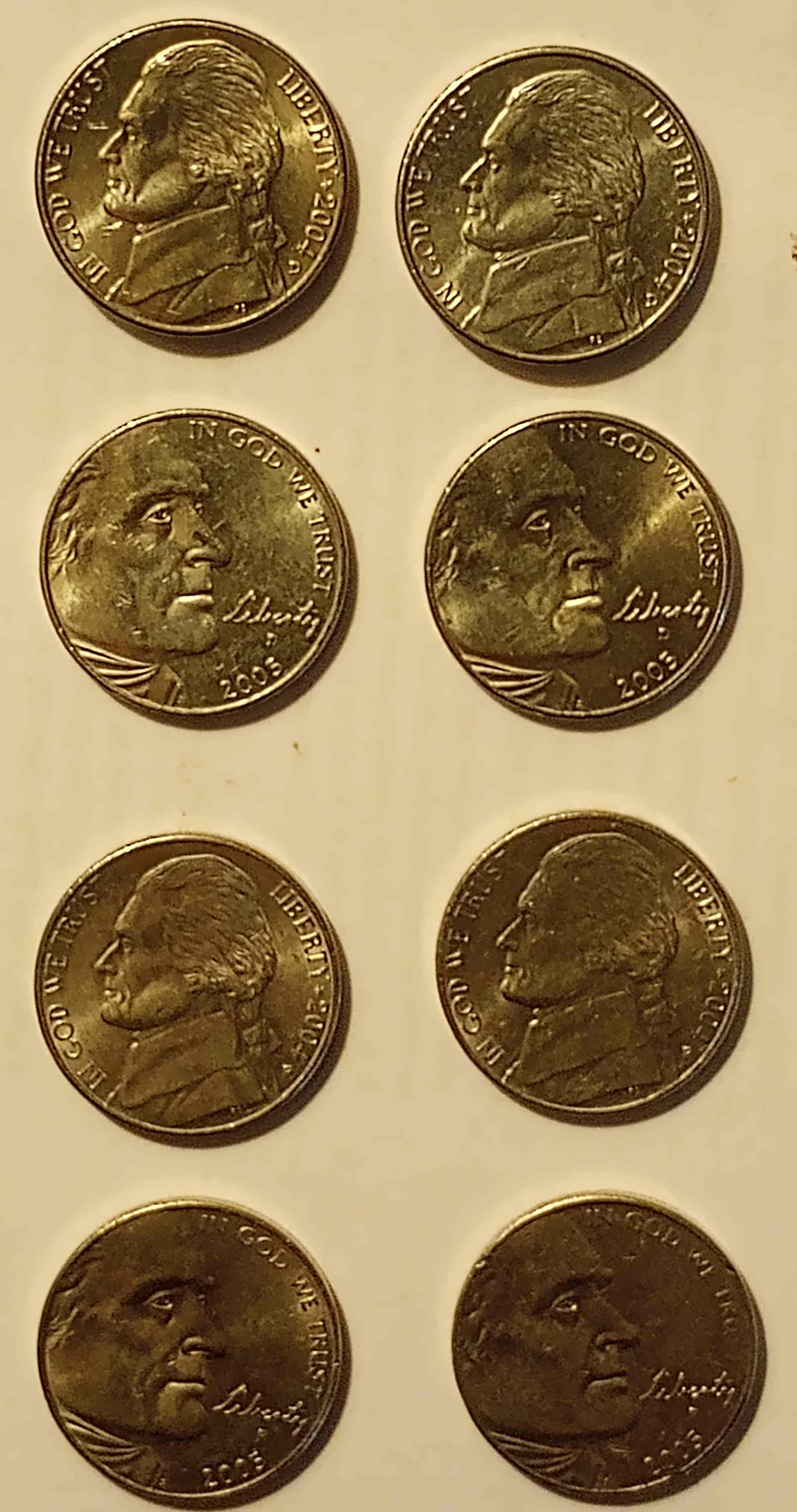 My-2004/2005-P/D-Nickel-Collection,-Lewis-And-Clark,-Louisiana-Purchase