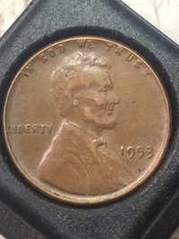1953-Lincoln-Wheat-Cent-Sticks-To-Magnet