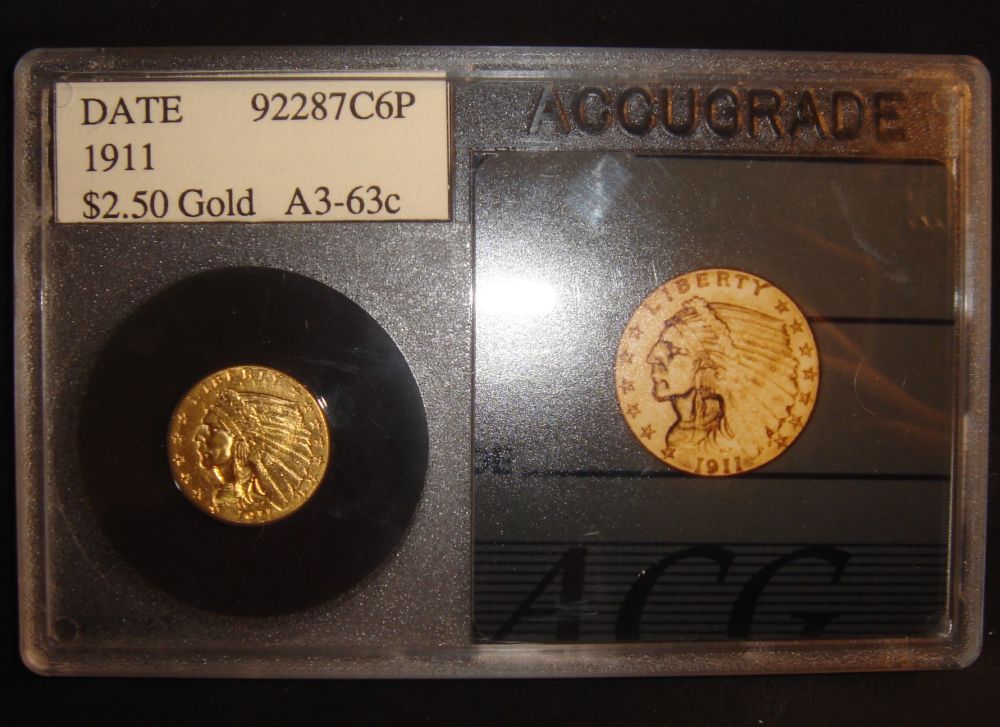1911-$2-1/2-Gold-Indian-Accugrade-Holder