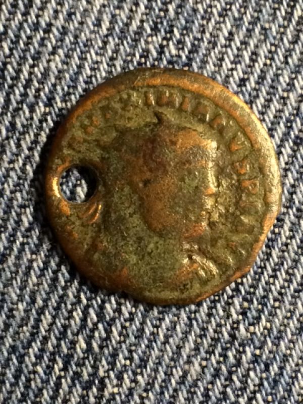 Holed-Roman-Coin,-Please-Help-To-Identify