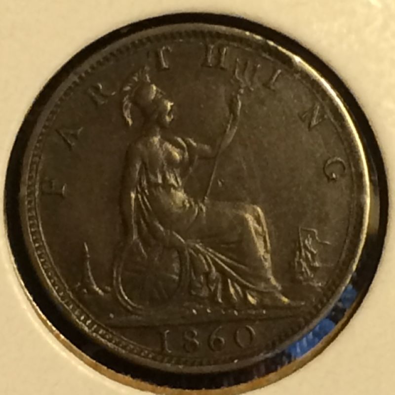 1860-GB-Farthing,-Mule?