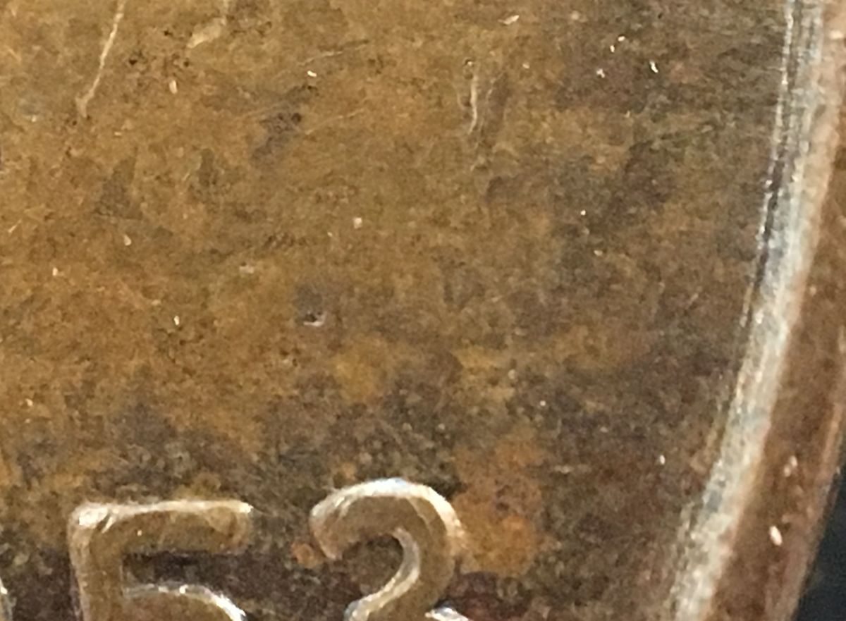 1953-D--Lincoln-Unique-Die-Scratches-On-Obv