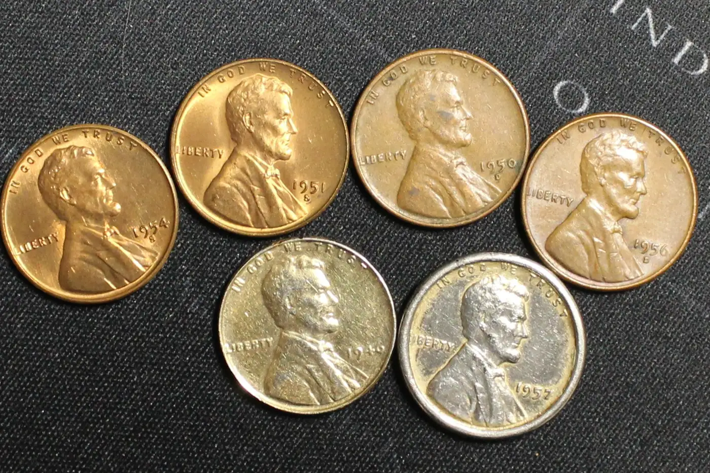 Help-On-A-Couple-Odd-Pennies-From-A-Collection?-1943-P,-1943-S,-1946-P,-And-1957-P-Cents