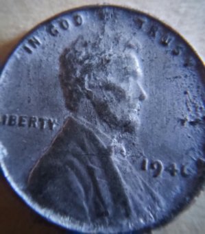 Silver-Colored-1946-Wheat-Penny.-Not-Steel.-What-Do-You-Think-It-Is?