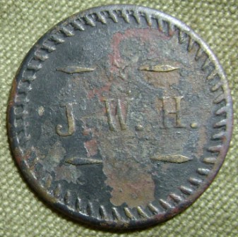 Old-Token--J.w.h.-On-Obv.-And-5-On-Rev.--Help-Identifying?