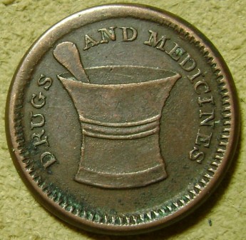R.k.-Findlay-Druggist-And-Grocer-Civil-War-Token-Madison-Wis