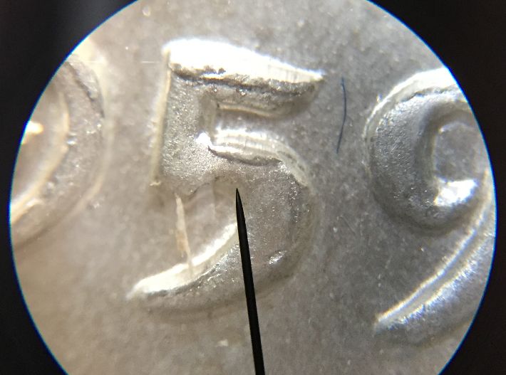 1959-D-Franklin-Half-Dollar---Raised-Metal-On-Date