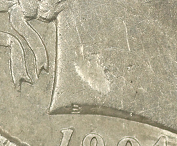 1904-S-10c---PMD,-Planchet-Flaw-Or-Strike-Through?