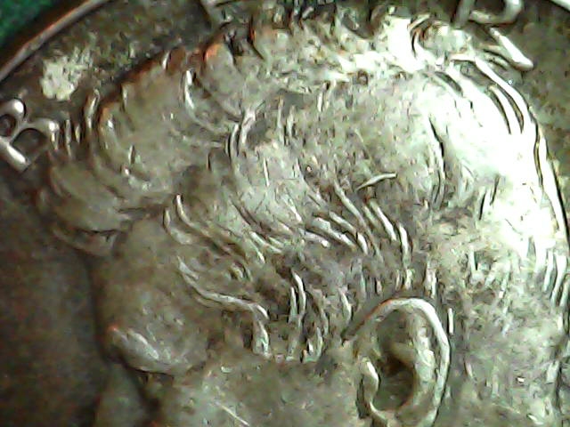 1968-Silver-Half-Dollar-W/-Weird-Stray-Hair