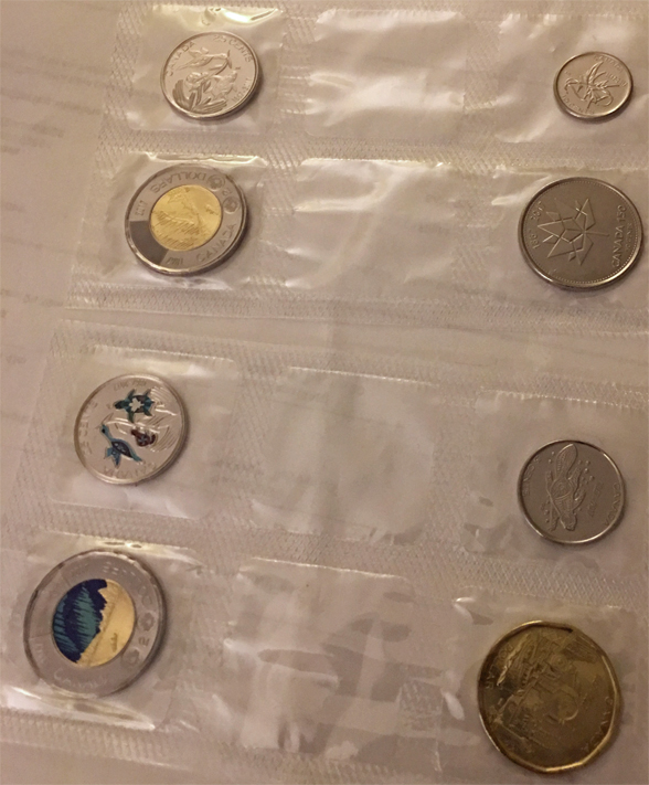Displaying-Coins-In-Cellophane