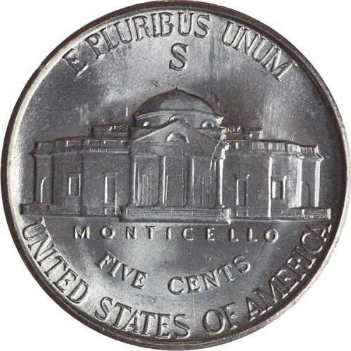 1962-Error-Nickle-With-Reeded-Edge