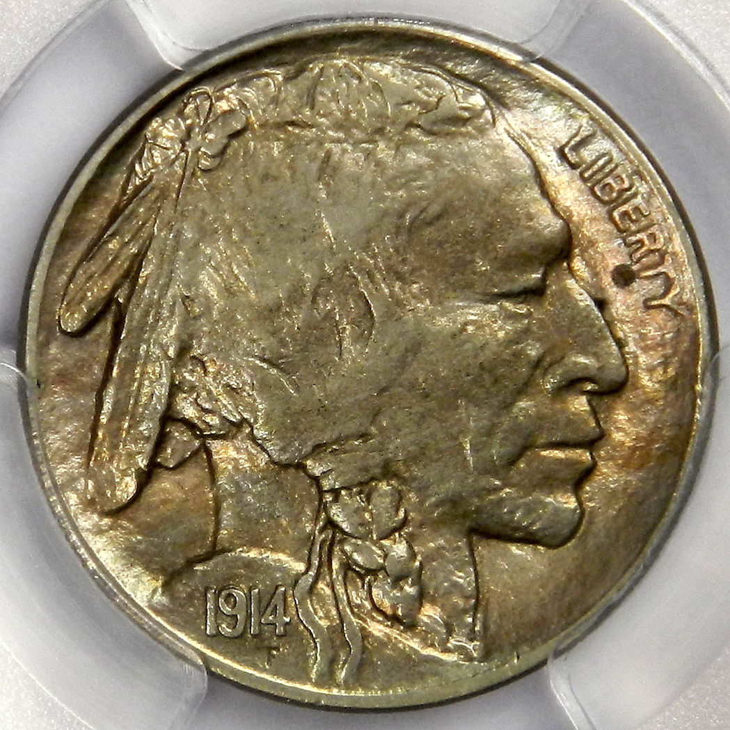 3-1914-S-Buffalo-Nickels.--One-Unslabbed,-2-Slabbed