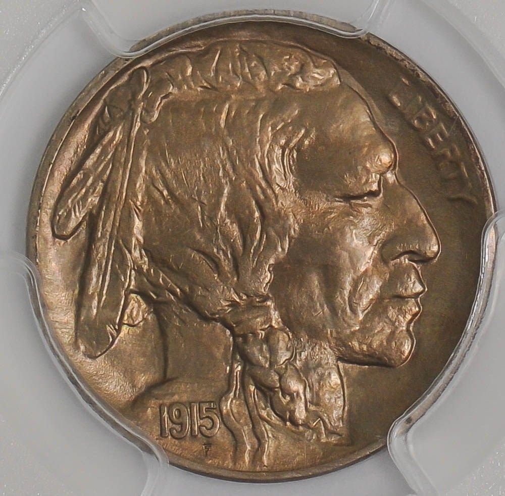 1915-P-Buffalo-Nickel,-Slabbed