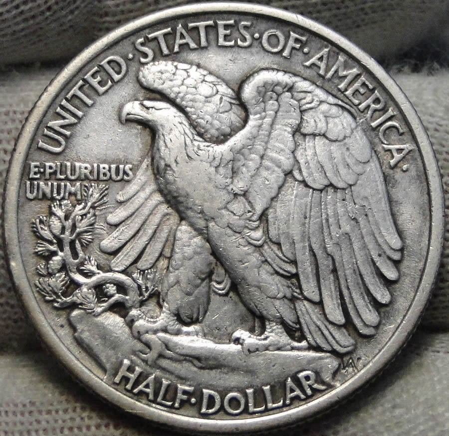 1918-Walking-Liberty-Half,-Slabbed,-Toned