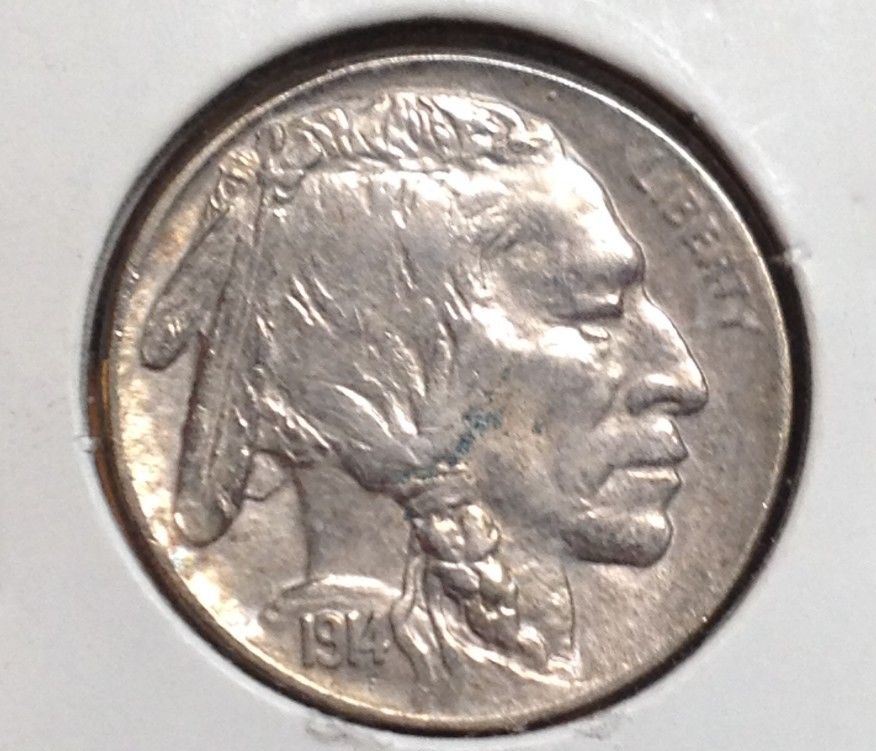 1914-D-Buffalo-Nickel,-Unslabbed,