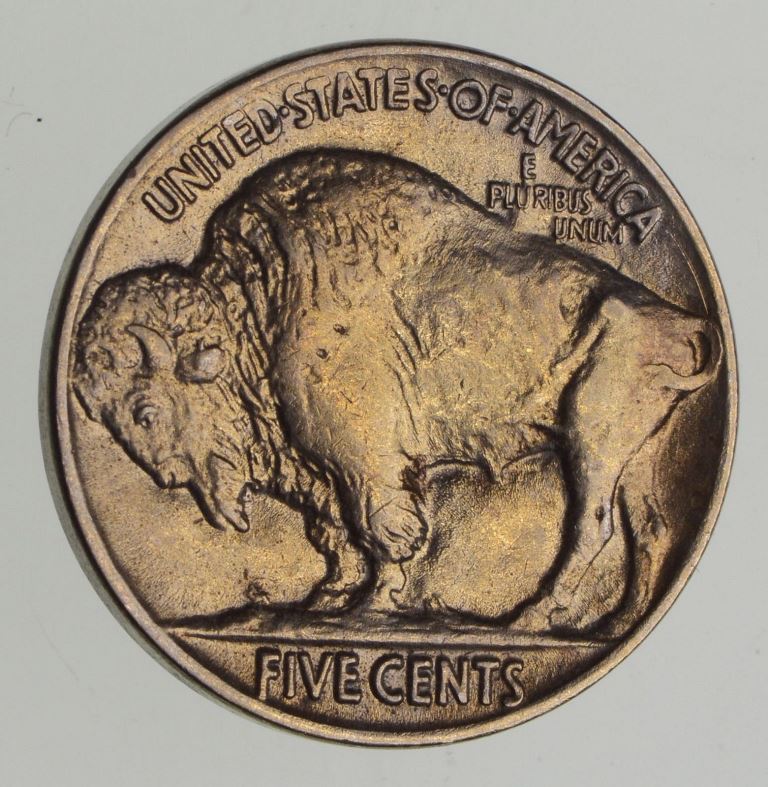 2-Buffalo-Nickels-1916-And-1919...weird-Obverse-Same-Seller