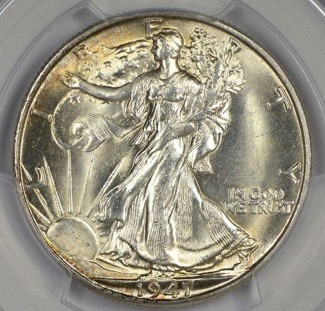 1947-D-Walking-Liberty-Half,-Slabbed