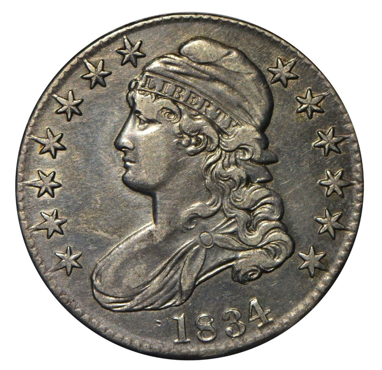 One-More-Capped-Liberty-Half,-1834,-Unslabbed,-Not-Sure-If-Cleaned