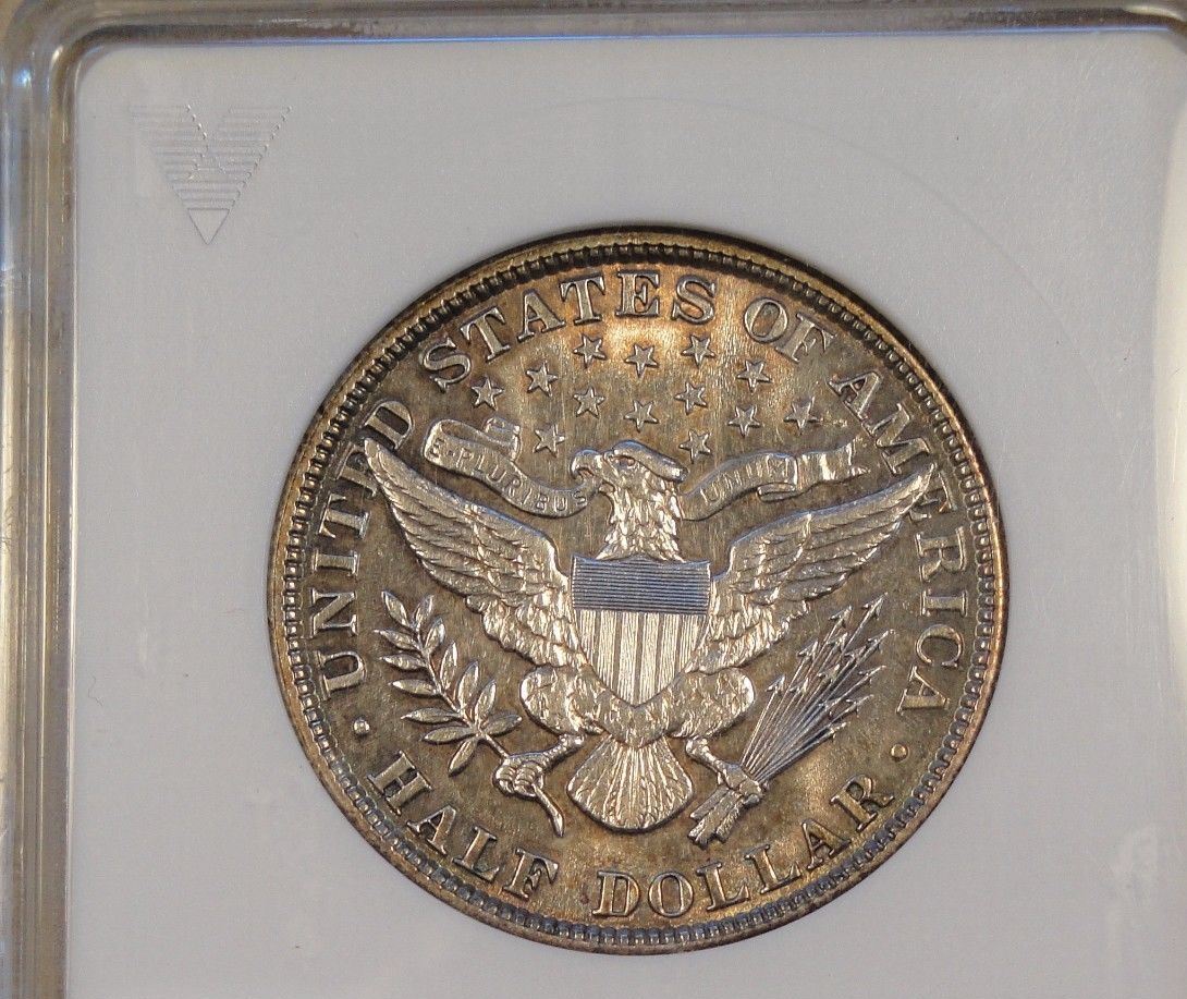 Guess-Grade,-1901-Barber-Half,-ANACS-Slab,-Toned