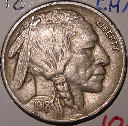 1918-Buffalo-Nickel,-Circulated