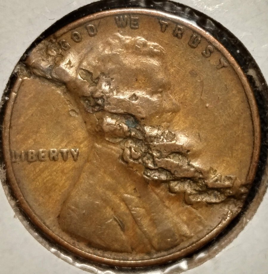1947-Lincoln-Cent---Mint-Error-Of-PMD?