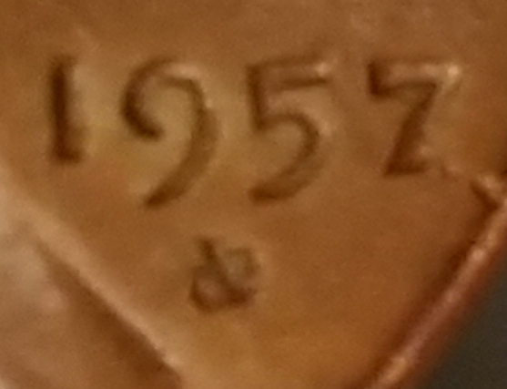 1957-Wheat-Penny-With-Mint-Mark-Strike-Through