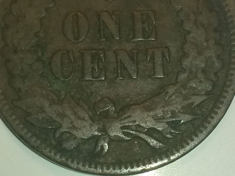 1890-Indian-Head-Cent-Heavily-Worn,-Trying-To-Grade