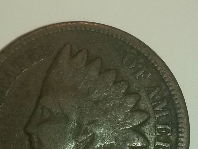 1890-Indian-Head-Cent-Heavily-Worn,-Trying-To-Grade