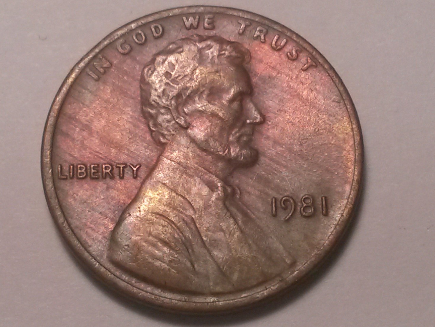 1981-Lincoln-Cent,-Strange-Looking-Obverse