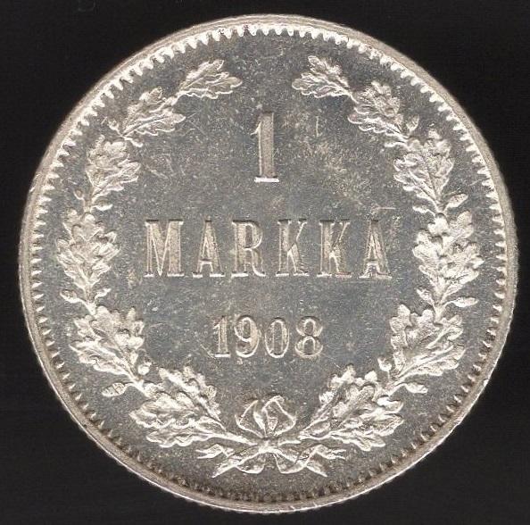 1892-And-1908-Finnish-Markka