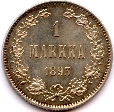 Finland-1893-L-Markka-For-Grading