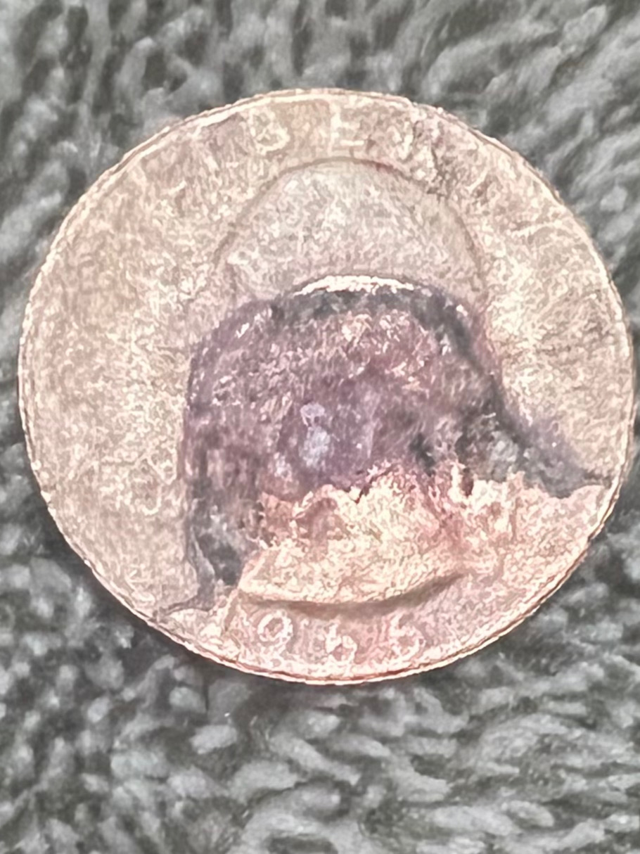 1966-Quarter-With-Missing-Clad-On-Both-Sides