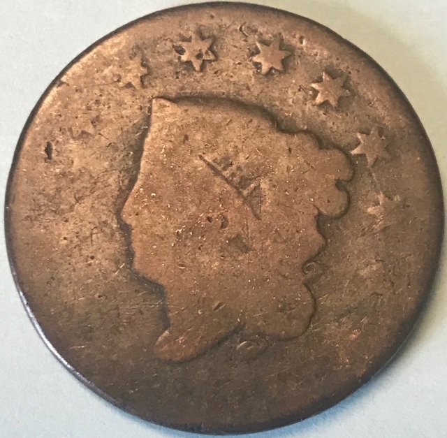 1829-Large-Cent-With-Mint-Error---Double-Headed-Coin---Need-A-Value