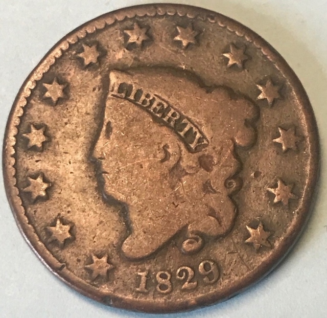1829-Large-Cent-With-Mint-Error---Double-Headed-Coin---Need-A-Value