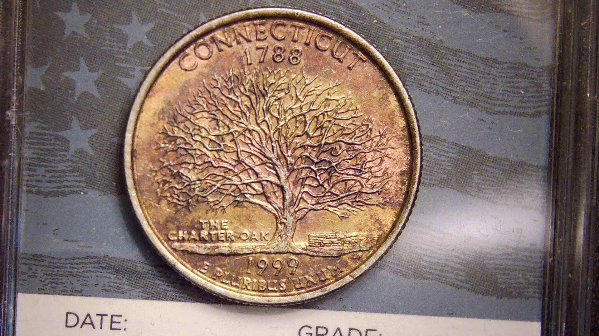 1999-P-Connecticut-State-Quarter,-Improperly-Annealed