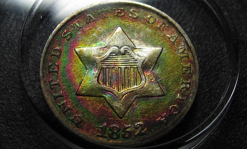 1852-Silver-3-Cents-With-Color.