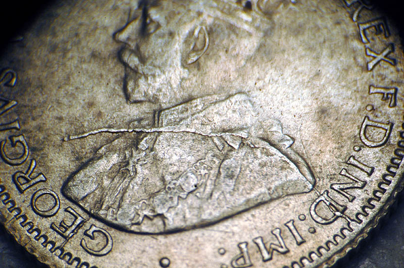 1925-6-Pence-W/Large-Major-Die-Crack-From-Rim-Into-Centre